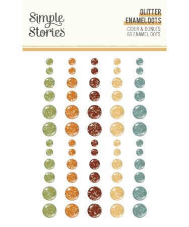 SIMPLE STORIES - Collezione  CIDER AND DONUTS -  GLITTER ENAMEL DOTS