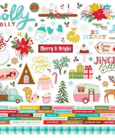 SIMPLE STORIES - Collezione SNOW PINE LODGE - Cardstock Stickers