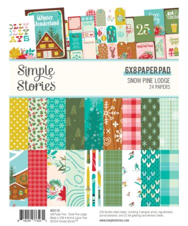 SIMPLE STORIES - Collezione SNOW PINE LODGE - - 6x8 Pad