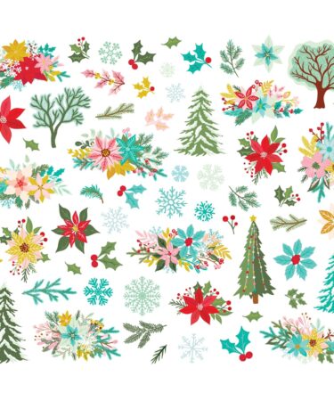 Alternative view of SIMPLE STORIES - Collezione SNOW PINE LODGE - Floral Bits & Pieces