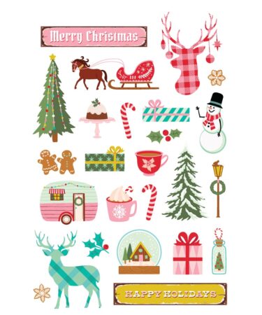 SIMPLE STORIES - Collezione SNOW PINE LODGE -  Sticker Book