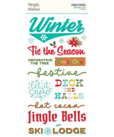 SIMPLE STORIES - Collezione SNOW PINE LODGE - Foam Stickers