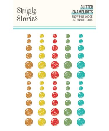 SIMPLE STORIES - Collezione SNOW PINE LODGE - Glitter Enamel Dots