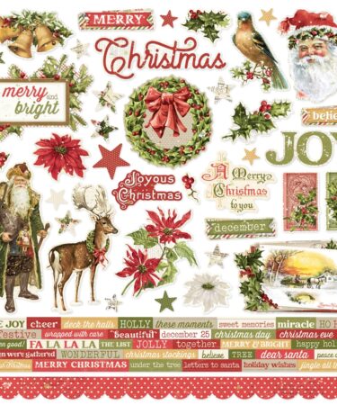 SIMPLE STORIES - Collezione SIMPLE VINTAGE YULETIDE - Cardstock Stickers