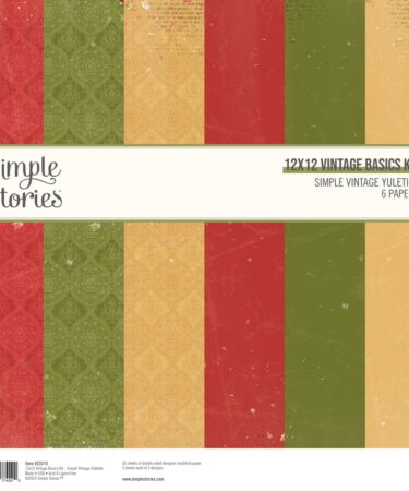 SIMPLE STORIES - Collezione SIMPLE VINTAGE YULETIDE - 12x12 Vintage Basics Kit