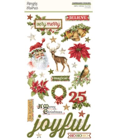 SIMPLE STORIES - Collezione SIMPLE VINTAGE YULETIDE - 6x12 Chipboard