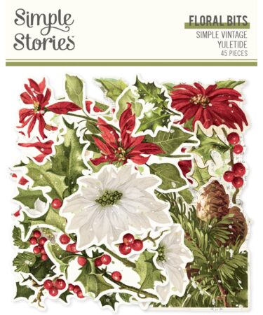 SIMPLE STORIES - Collezione SIMPLE VINTAGE YULETIDE - Floral Bits & Pieces