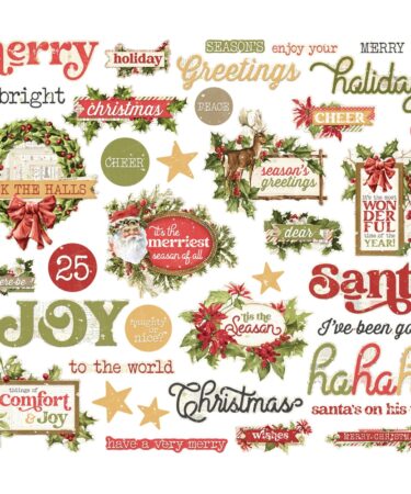 Alternative view of SIMPLE STORIES - Collezione SIMPLE VINTAGE YULETIDE - Sentiment Bits & Pieces