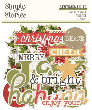 SIMPLE STORIES - Collezione SIMPLE VINTAGE YULETIDE - Sentiment Bits & Pieces