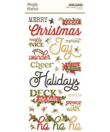 SIMPLE STORIES - Collezione SIMPLE VINTAGE YULETIDE - Foam Stickers