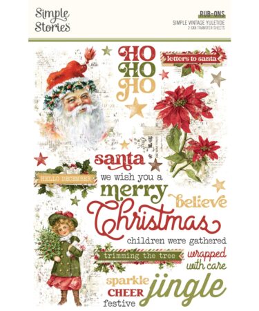 SIMPLE STORIES - Collezione SIMPLE VINTAGE YULETIDE - Rub Ons