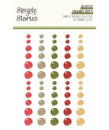 SIMPLE STORIES - Collezione SIMPLE VINTAGE YULETIDE - Glossy Enamel Dots