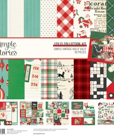 SIMPLE STORIES - Collezione  SIMPLE VINTAGE HOLLY JOLLY - Collection Kit