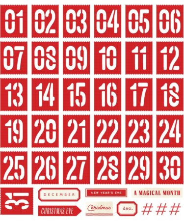 Alternative view of SIMPLE STORIES - Collezione  SIMPLE VINTAGE HOLLY JOLLY - Number Bits & Pieces