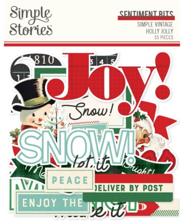 SIMPLE STORIES - Collezione  SIMPLE VINTAGE HOLLY JOLLY - Sentiment Bits & Pieces
