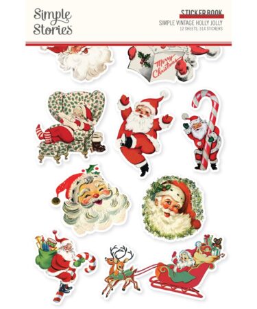 SIMPLE STORIES - Collezione  SIMPLE VINTAGE HOLLY JOLLY - Sticker Book