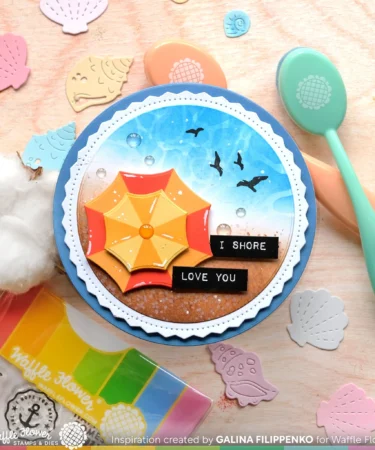 Alternative view of WAFFLE FLOWER - Beach Umbrella Die-n-stencil