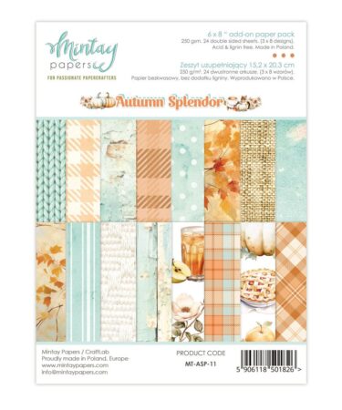 MINTAY- COLLEZIONE AUTUMN SPLENDOR -  Add-On Paper Pack (6"x8")
