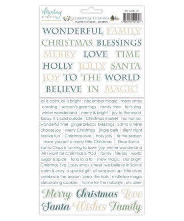 MINTAY - COLLEZIONE CHRISTMAS BLESSINGS - Paper Stickers - Words (6"x12")