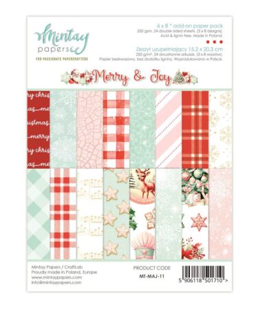MINTAY - COLLEZIONE MERRY & JOY - Add-On Paper Pack (6"x8")