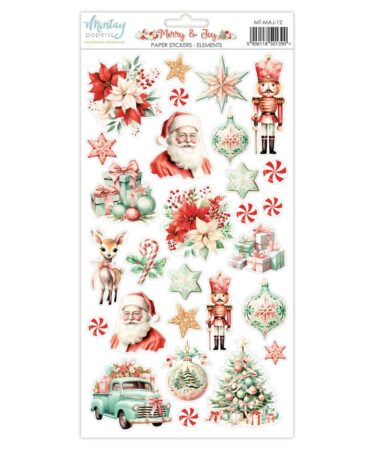 MINTAY - COLLEZIONE MERRY & JOY -  Paper Stickers - Element (6"x12")