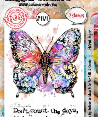 AALL & CREATE - #1171 - A7 Stamp Set - Floral Flyer