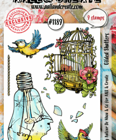 AALL & CREATE - #1189 - A6 Stamp Set - Gilded Shatters