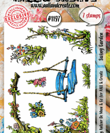 AALL & CREATE - #1197 - A6 Stamp Set - Swing Garden