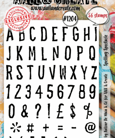 AALL & CREATE - #1204 - A5 Stamp Set - Spelling Spectacle