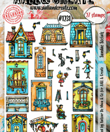 AALL & CREATE - #1231 - A5 Stamp Set - Sundae Socials