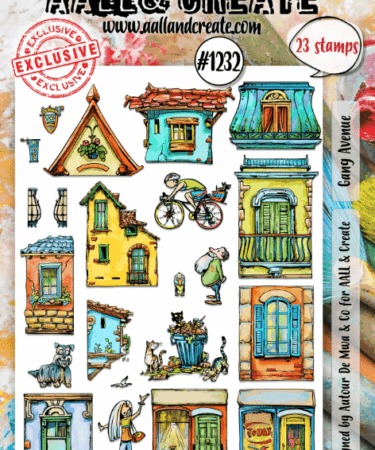 AALL & CREATE - #1232 - A5 Stamp Set - Gang Avenue