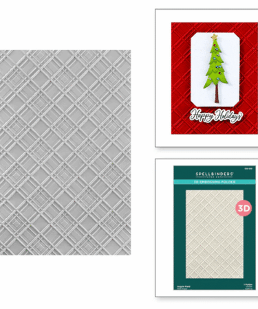 SPELBINDERS - Argyle Plaid 3D Embossing Folder