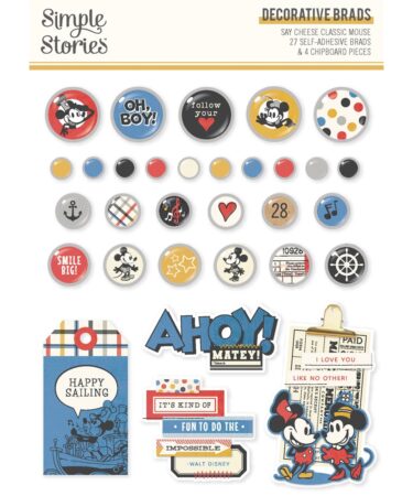 SIMPLE STORIES - COLLEZIONE Say Cheese Classic Mouse - Decorative Brads