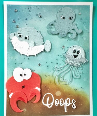 UNA CARD CON LE FUSTELLE SEAWORLD - PRODOTTO CONTENITORE