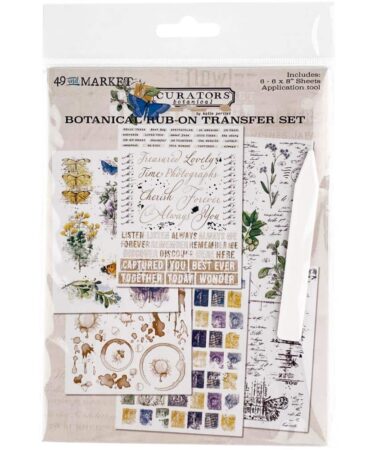 49 & MARKET - Collezione  Curators Botanical Rub-Ons 6"X8" 6 Sheets