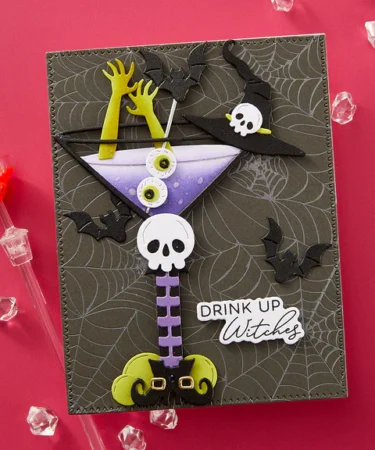 Alternative view of SPELLBINDERS - Cheers Sentiments Press Plate & Die Set