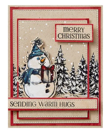 Alternative view of SPELLBINDERS - Ranger Sketched Snowman Clear Stamp