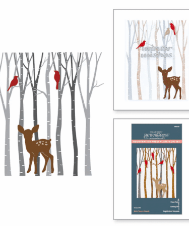 SPELLBINDERS - Birch Trees Registration Press Plates & Die