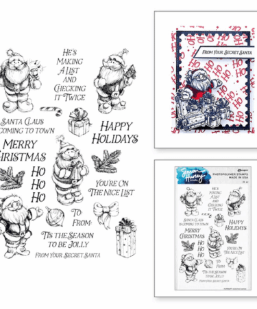 SPELLBINDERS - Ranger Sketched Santas Clear Stamp Set