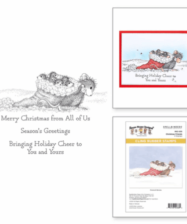 SPELLBINDERS - Christmas Friends Cling Rubber Stamp Set