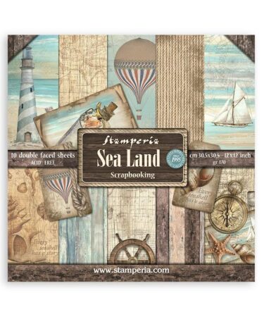 Stamperia  - Collezione Sea Land -Double-Sided Paper Pad 12"X12" 10/Pkg
