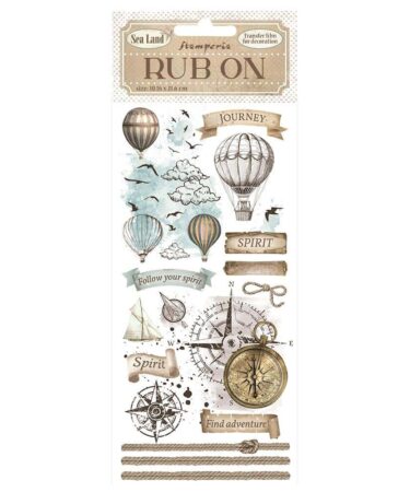 Stamperia  - Collezione Sea Land - Stamperia Rub-On 4"X8.5" - Balloons