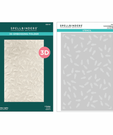 SPELLBINDERS - LAYERED HOLIDAY LIGHTS 3D EMBOSSING FOLDER AND STENCIL BUNDLE
