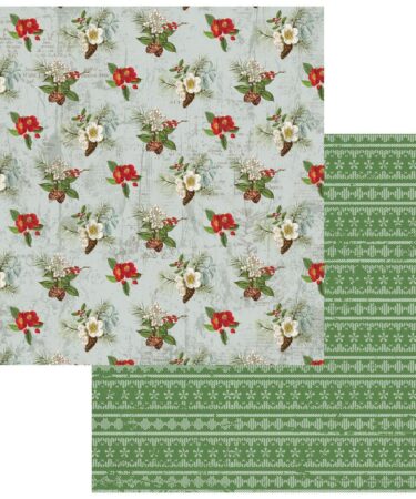 49 and Market - Collezione Evergreen Season - Double-Sided Cardstock 12"X12" -Cheerful Christmas Star