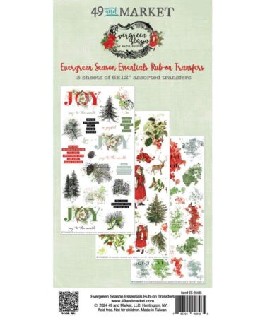 49 and Market - Collezione Evergreen Season -  Rub-On Transfer Set - Essentials