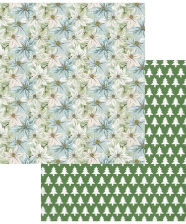 49 and Market - Collezione Evergreen Season - Double-Sided Cardstock 12"X12" -December Florals