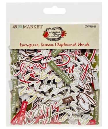 49 and Market – Collezione Evergreen Season – chipboard Set Words