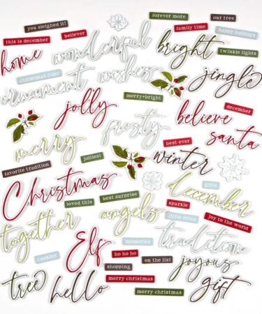 Alternative view of 49 and Market – Collezione Evergreen Season – chipboard Set Words