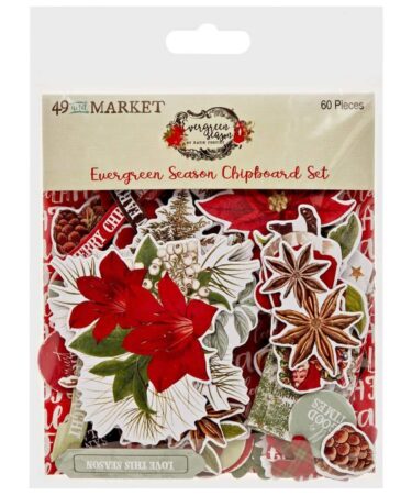 49 and Market – Collezione Evergreen Season –  Chipboard Set