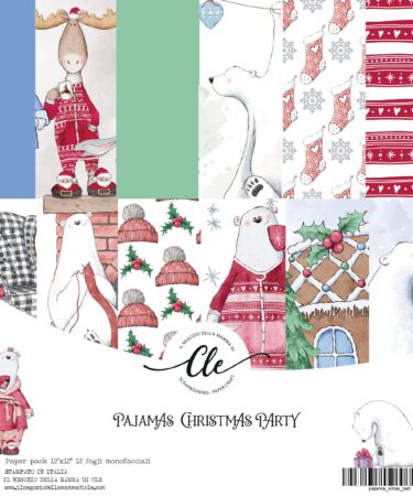 IL NEGOZIO DELLA MAMMA DI CLE – LE CARTE DELLA CLE – COLLEZIONE  PAJAMAS CHRISTMAS PARTY  - PAPER PACK